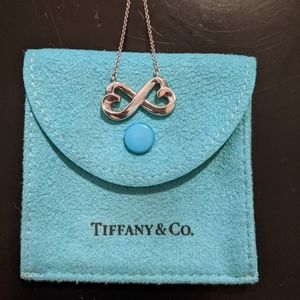 Double Heart Infinity Necklace Silver